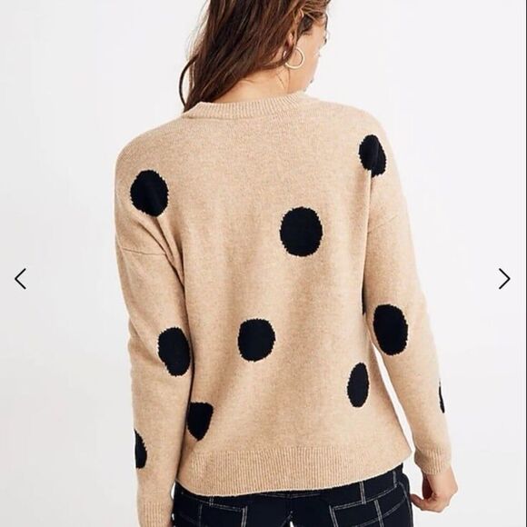 Madewell Dot Graystone Wool Blend Crewneck Sweater - Picture 2 of 9